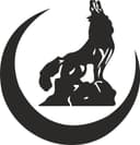 Howling Wolf and Crescent Moon Vector Design for Laser Cutting