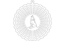 Howling Wolf Wind Spinner Vector Design for CNC Laser Cut