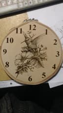 Hummingbird and Floral Wall Clock Vector File for Laser Cutting