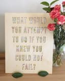 Inspirational Quote Wall Sign Vector for Laser Cutting (SVG, DXF)