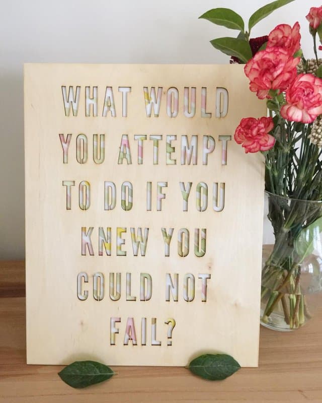 Inspirational Quote Wall Sign Vector for Laser Cutting (SVG, DXF)
