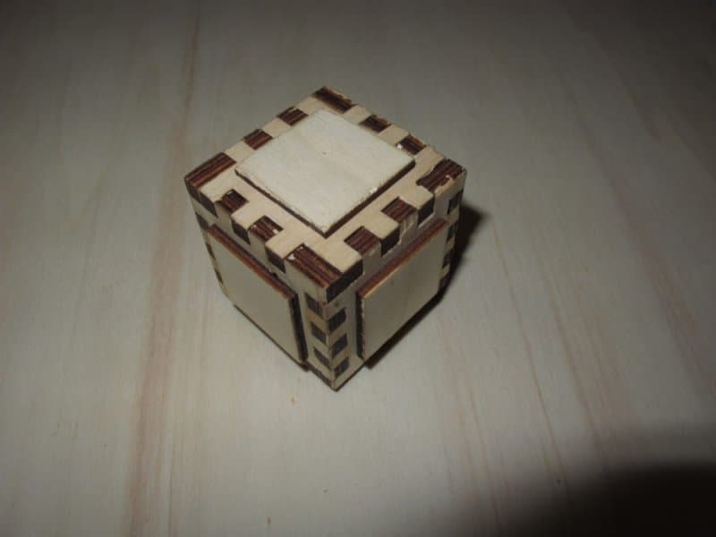 Interlocking Cube Puzzle Box Laser Cut File SVG