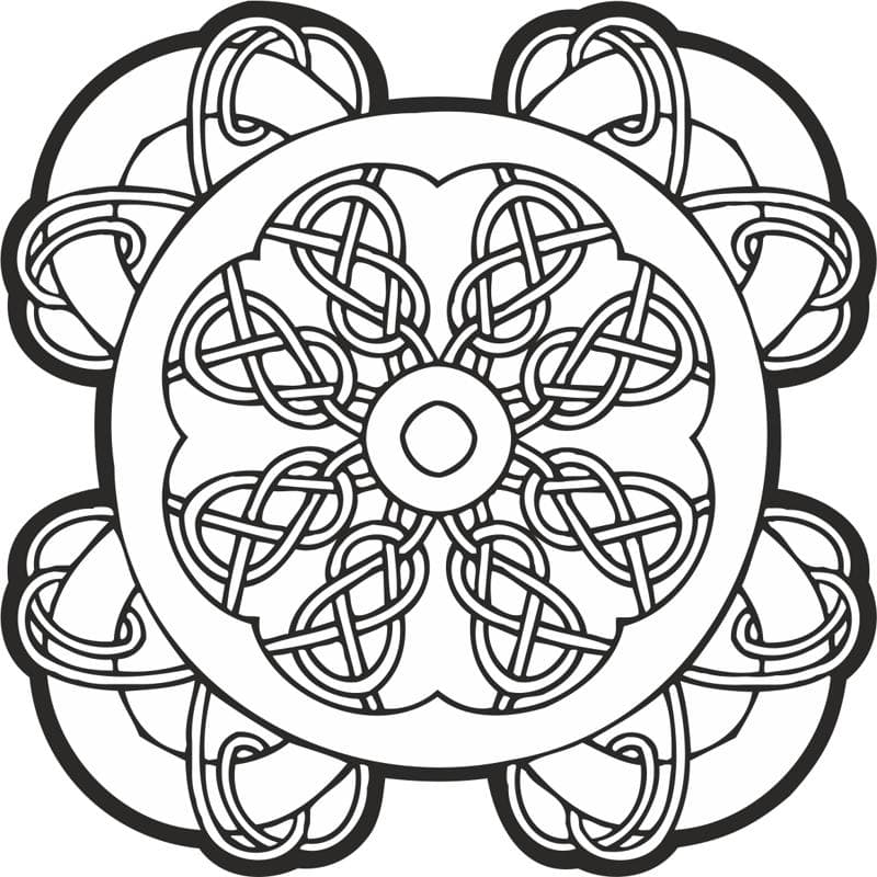 Intricate Celtic Knot Mandala Vector for Laser Cutting
