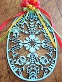 Intricate Floral Easter Egg Laser Cut Vector DXF File