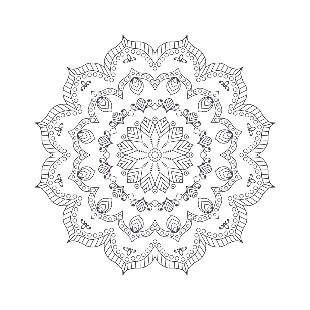 Intricate Floral Mandala Vector Design for Laser Engraving (SVG, DXF)