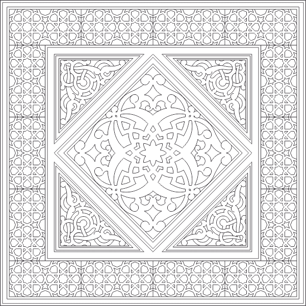 Intricate Geometric Islamic Pattern Laser Cut Vector File