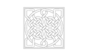 Intricate Square Celtic Knot Vector Design DXF File