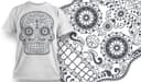 Intricate Sugar Skull Vector Art for Laser Cutting and Apparel