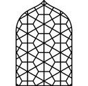 Islamic Geometric Arch Window Vector File (DXF)