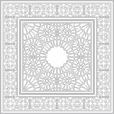 Islamic Geometric Wall Panel Vector Design for Laser Cutting DXF