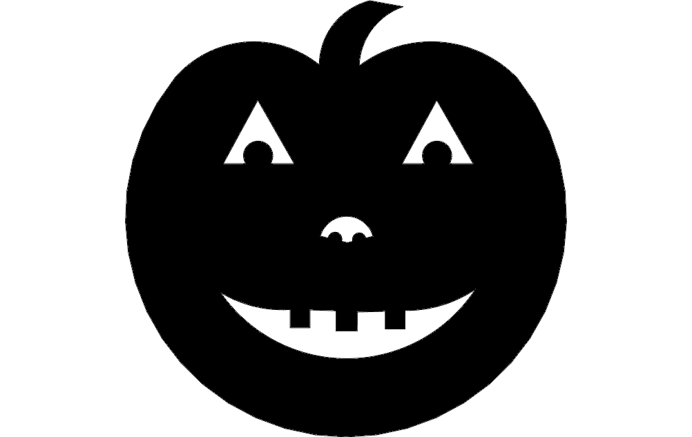Jack-O-Lantern Pumpkin Vector Design for Laser Cutting DXF