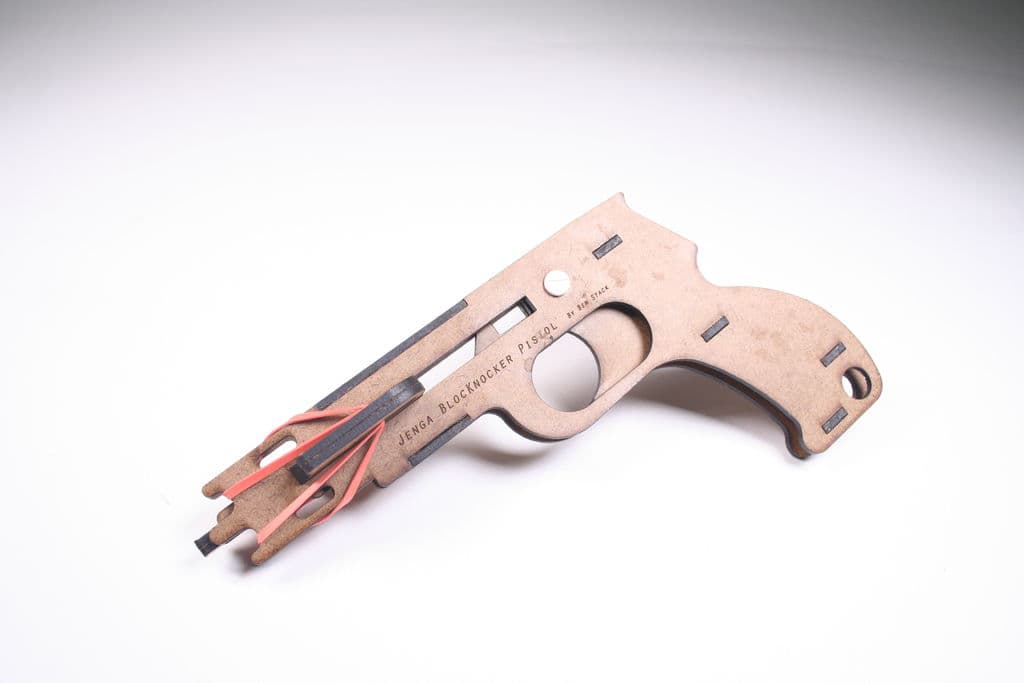 Jenga Block Knocker Pistol Laser Cut Vector File
