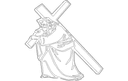Jesus Carrying the Cross Vector Design DXF File