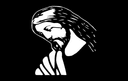 Jesus Christ Praying Silhouette Vector File for Laser Cutting