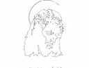 Jesus Crown of Thorns Line Art DXF Vector File