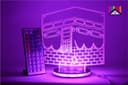 Kaaba 3D LED Night Light Vector Design for Laser Cutting DXF