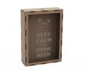 Keep Calm Beer Cap Shadow Box Vector File for Laser Cutting