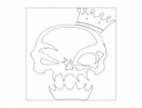 King Skull with Crown Vector Design DXF File