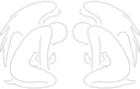 Kneeling Angels Silhouette Vector File for Laser Cutting