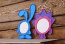 Krosh and Ezhik Cartoon Photo Frames Laser Cut Vector File