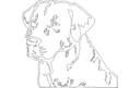 Labrador Retriever Portrait Vector Design for Laser Cutting DXF