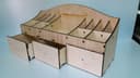 Large Desk Organizer with Drawers Laser Cut Vector File
