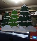 Large Snowy Christmas Tree Set Laser Cut Vector Template