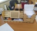 Laser Cut Desk Stationery Organizer with Perpetual Calendar DXF