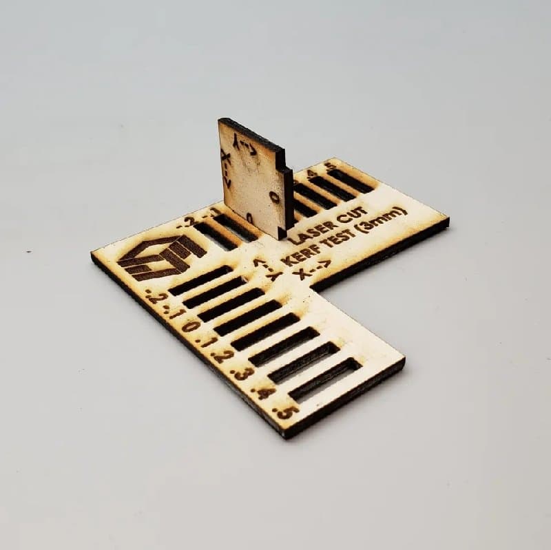 Laser Cut Kerf Calibration Tool for 3mm Material - Free DXF