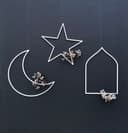 Laser Cut Ramadan Moon Star and Arch Hanging Ornaments DXF SVG
