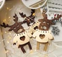Laser Cut Reindeer in Sweater Ornament Vector File