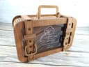 Laser Cut Suitcase Piggy Bank Vector Plan for CNC