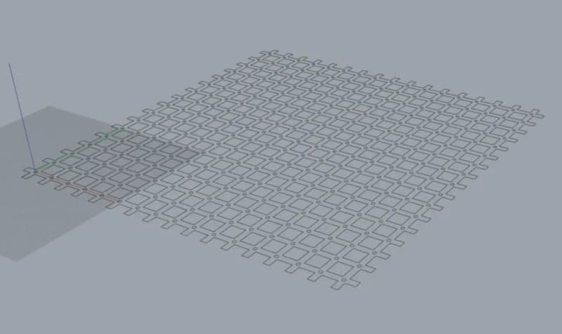 Laser Cutter Honeycomb Pin Bed DXF Pattern