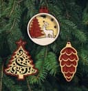 Layered Christmas Ornaments CDR Vector Pack for Laser Cutting