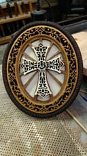 Layered Decorative Wooden Cross DXF SVG Laser Cut File