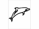 Leaping Dolphin Vector Art DXF File for CNC Laser Cutting