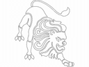 Leo Zodiac Lion Vector File for CNC Laser Cutting (DXF)
