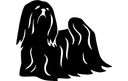 Lhasa Apso Dog Silhouette Vector File for CNC Laser Cutting