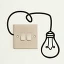 Light Bulb Wall Switch Decal Vector File (DXF)