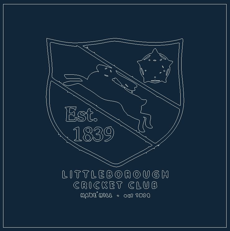 Littleborough Cricket Club Crest Vector File DXF