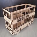 London Double-Decker Bus 3D Puzzle Vector File for Laser Cutting