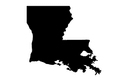 Louisiana State Map Outline Vector File for Laser Cutting