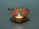Love Birds Tea Light Candle Holder Laser Cut Vector Plan