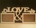 Love & Hearts Double Photo Frame Laser Cut Vector File