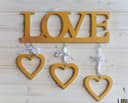 LOVE Sign with Hanging Hearts Laser Cut Vector File