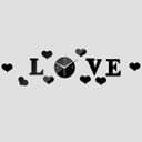 LOVE Wall Clock Vector Design - Laser Cut DXF File