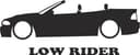Low Rider Convertible Car Silhouette Vector File for Laser Cut