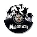 Madagascar Movie Themed Wall Clock Vector File for Laser Cutting