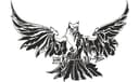 Majestic Eagle with Arrow Vector Graphic for Laser Cutting