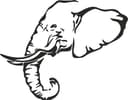 Majestic Elephant Head Stencil Vector for Laser Cutting
